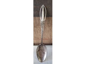 Antique Sterling Silver University Of California Souvenir Spoon Campanile Tower  & Seal - Berkeley, Calif