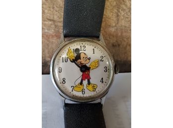 Vintage 1969 Timex US Time Mickey Mouse Character Manual Wind Wrist Watch  Walt Disney Productions