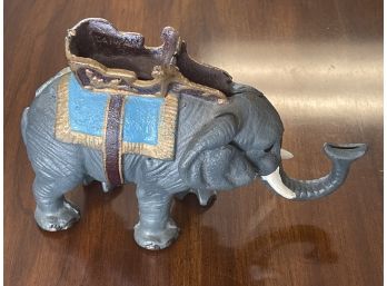 Vintage Cast Iron Elephant Coin Bank  ( Needs To Be Put Back Together On The Inside)