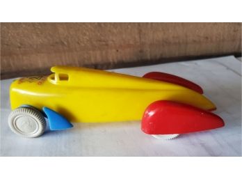 1950s Renwal Speed King Yellow & Red Car #7 Made In U.S.A. No. 58, 6 1/2' Long