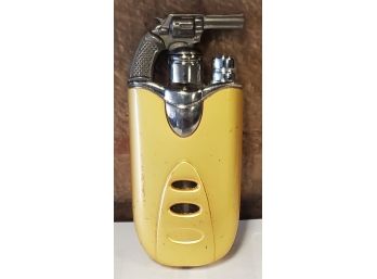 Vintage 2003 Cigarette Lighter In A Fun Form: A Revolver Gun On Top.