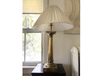 Vintage Solid Brass Column Table Lamp