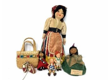 Vintage Native American And Foreign Dolls