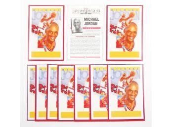 Cards -  Basketball - 10 Copies  Of 1991 Giant Promo Card Of Michael Jordan