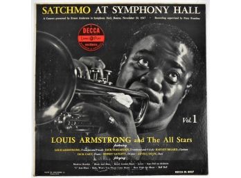 Records - 33 RPM - Jazz -  ARMSTRONG, LOUIS  'Satchmo At Symphony Hall' 1947 (Released 1951) Decca 8037