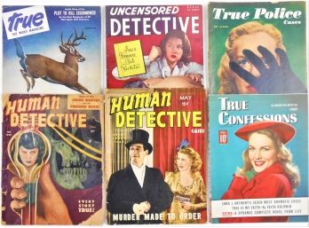 Magazines -  True Detective - 6 Issues From 1940s