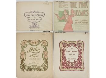Sheet Music - Large Format - 1904 And 1905 - One Signed