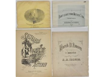Sheet Music - Large Format - 1800s