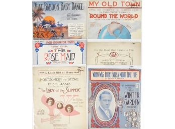 Sheet Music - Large Format - Musicals And Vaudeville Reviews Of 1911 And 1912