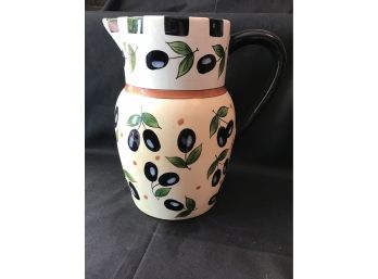 Karl Legault For Papel Giftware, Olives De Provence Pitcher