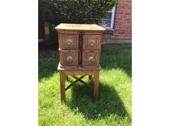 Sweet Antique Four Drawer Oak Stand