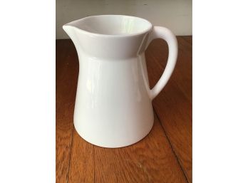 Faira & Bento, Large White Earthenware Farmhouse Pitcher