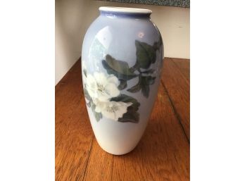 Beautiful Vintage Royal Copenhagen Denmark Porcelain Handpainted Floral Vase, Marked 2629 2129