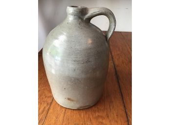 Antique Grey Glazed Crock/jug With Handle Approx 11.5H