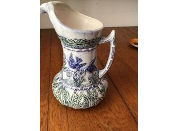 Handpainted Pitcher, Hummingbirds, Signed And Numbered