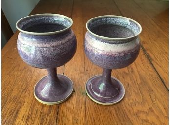 Purple Pottery Chalets, By Shari (zabriskie?)