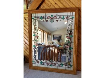 Country Style Imitation Lead Work Wall Mirror 25' X 31'