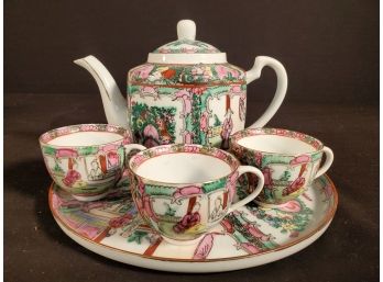 Pretty Vintage Japanese Hand Painted Porcelain Tea Set