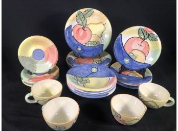 Beautifully Hand Painted Bella Ceramics Dishware Set - Lot 2