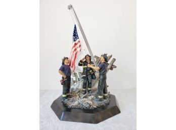 2001 The Danbury Mint - Raising The Flag - 911 Tribute Sculpture