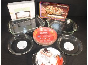 Mixed Lot Of Pyrex With Pie Plates, Jeannette Hostess Ware, Fire-king Baking And More