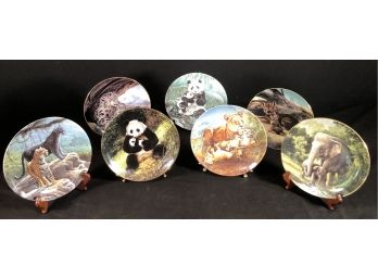 Adorable Wildlife Collectors Plates Lot Of Seven Plates