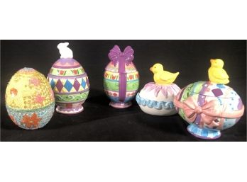 EyeCatching Davids Cookies Easter Themed Jar Lot