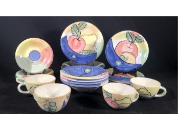 Awesome Hand Painted Bella Ceramics Dishware Set