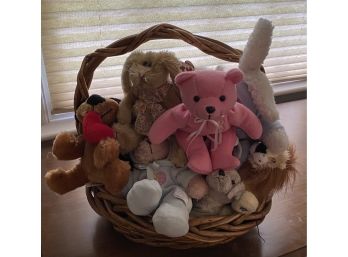 Basket Of Stuffed Animals