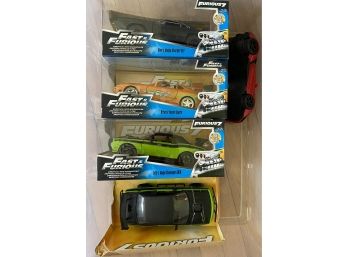 Five Diecast Fast-n-furious Cars