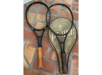 Two Prince Graphite Tennis Rackets