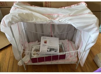 18' Doll Canopy Bed And 'my Twin' Doll