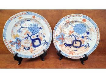 Antique Masons Ironstone 9.5' Plates Lot 2