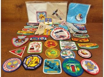 Vintage Boy Scouts Of America Neckercheifs And Patches Lot 7