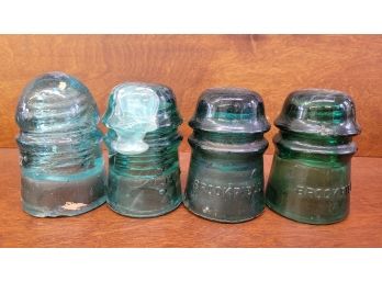 Vintage AT&t And Brookfield Insulators