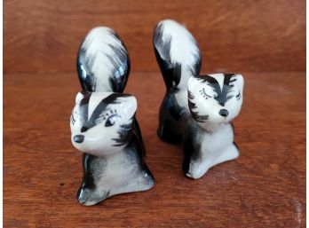 Vintage Skunk Salt And Pepper Shakers