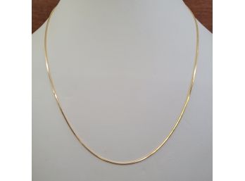 14k 18inch Yellow Gold 1mm Snake Chain 3.7g