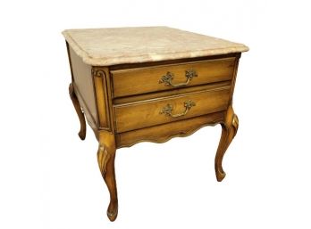 Vintage Marble Top Side Table #1