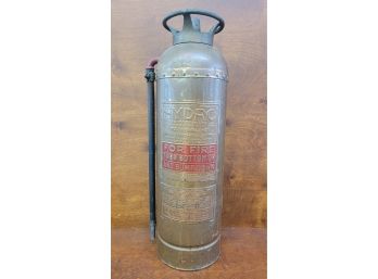 Antique Hydro Hand Copper And Brass Fire Extinguisher Model FS 2