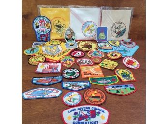 Vintage Boy Scouts Of America Neckercheifs And Patches Lot 6