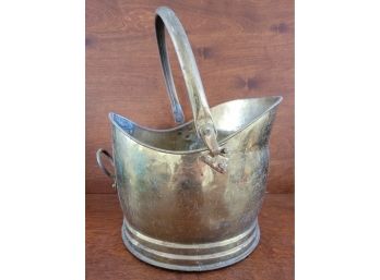 Vintage Brass Coal Bucket