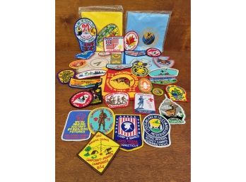 Vintage Boy Scouts Of America Neckercheifs And Patches Lot 3