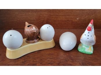 Vintage Chicken  And The Egg Salt And Pepper Shakers