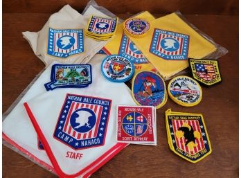 Vintage Boy Scouts Of America Neckercheif Scarfs And Patches For Nathan Hale District