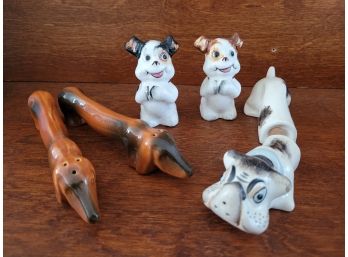 Vintage Dog Salt And Pepper Shakers