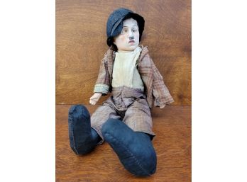 Antique Charlie Chaplin Doll Composition Head C1915 - Louis Amberg & Son, NY