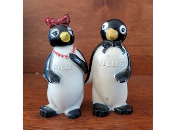 Vintage Millie And Willie Penguin Salt And Pepper Shakers