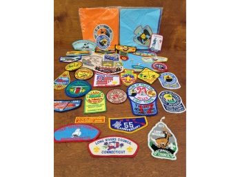 Vintage Boy Scouts Of America Neckercheifs And Patches Lot 4