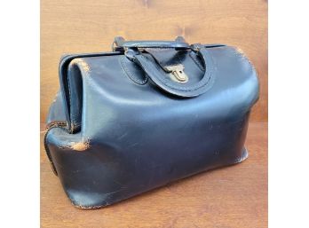 Antique Genuine Cowhide Doctors Medical Bag