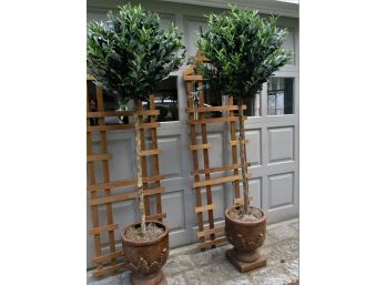 Lot Of 2 Faux Olive Trees